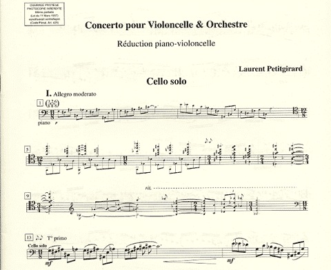 Petitgirard, Laurent: Concerto (cello & piano)