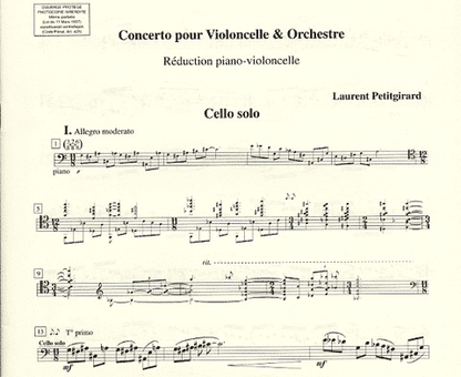 Petitgirard, Laurent: Concerto (cello & piano)
