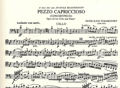 Tchaikovsky, P.I.: Pezzo Capriccioso, Op.62 (cello & piano)