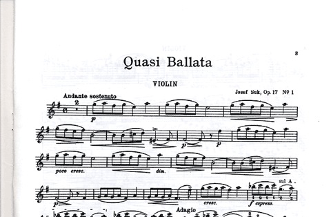 Suk, Josef: Four Pieces Op.17 #1 & 2 (violin & piano)