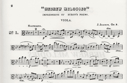 Joachim, , Joseph: Hebrew Melodies Op.9 (viola & piano)