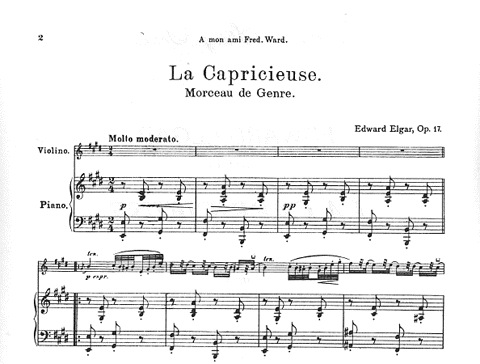 Elgar, Edward: La Capricieuse Op.17 (violin & piano)