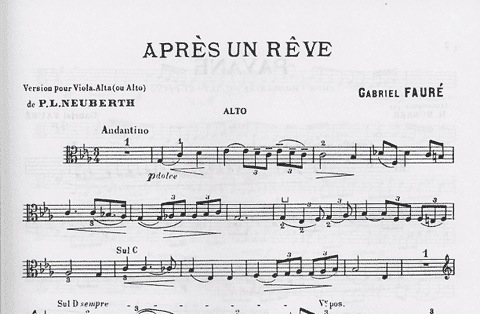 Faure, Gabriel: Three Pieces-Berceuse, Pavane, Apres un Reve (viola & piano)
