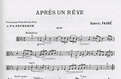 Faure, Gabriel: Three Pieces-Berceuse, Pavane, Apres un Reve (viola & piano)