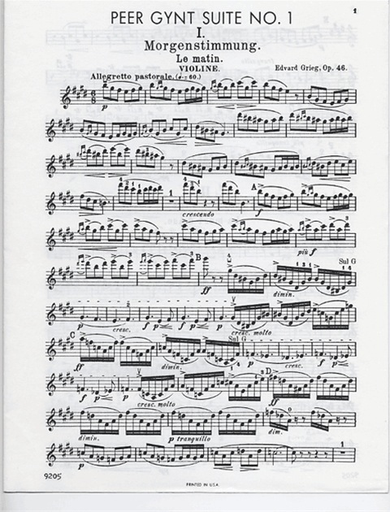Grieg, Edvard: Peer Gynt Op.46 (violin & piano)