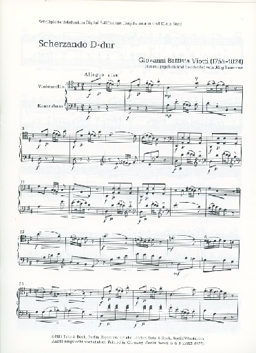Viotti, G.B.: Scherzando in D (cello & bass)