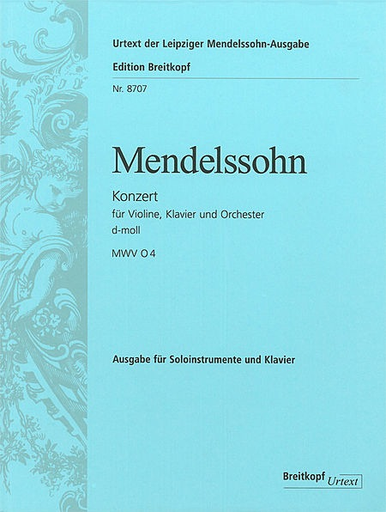 Mendelssohn, Felix: Double Concerto in D Minor (violin & piano & str orch)