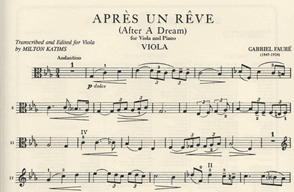 Faure, Gabriel: After Dream (viola & piano)