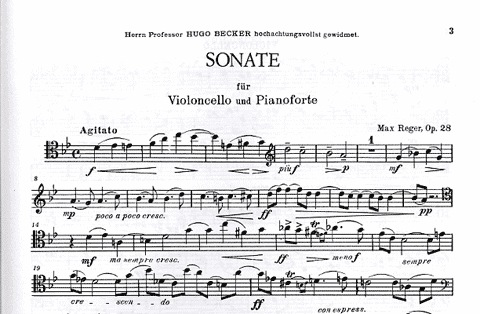 Reger, Max: Sonata Op.28 (Cello & piano)