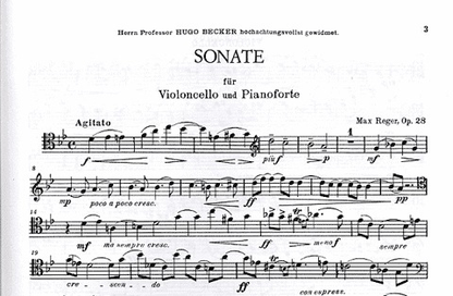 Reger, Max: Sonata Op.28 (Cello & piano)