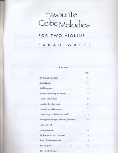 Watts, Sarah: Favorite Celtic Melodies (2 violins)
