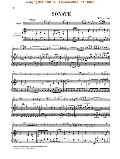 Mozart, W.A. (Kostujak, arr./Wiese, ed.): Duet, K.292 (bassoon and cello)