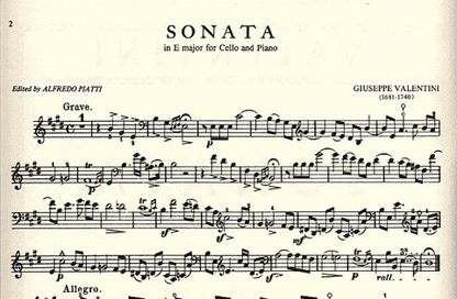 Valentini: Sonata in E (cello & piano)