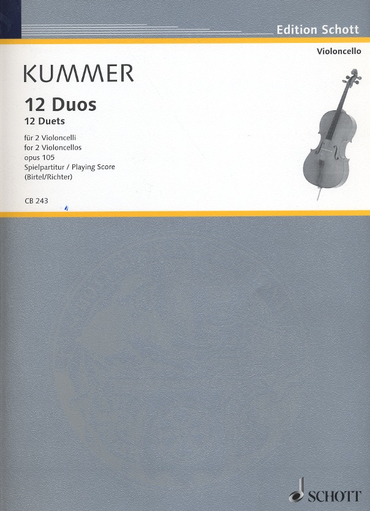 Kummer, F.A. (Birtel/Richter): 12 Duos, Op.105 (two cellos) Schott