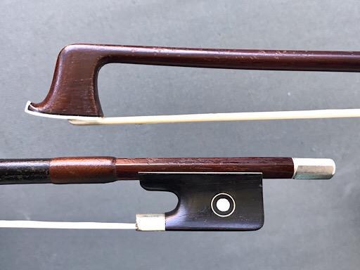 German Brazilwood viola bow, nickel