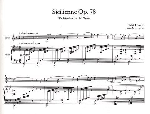 Faure, Gabriel: Sicilienne Op.78 (viola & piano) PETERS