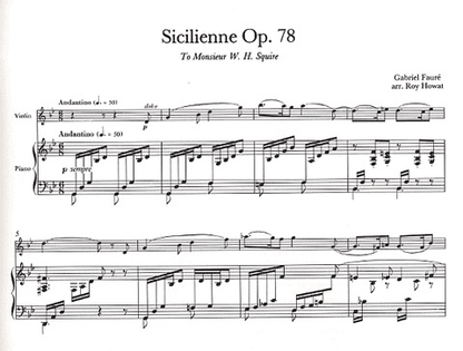 Faure, Gabriel: Sicilienne Op.78 (viola & piano) PETERS