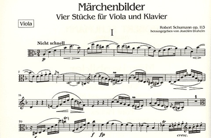 Schumann, Robert: Marchenbilder-4 Pieces Op.113 (viola & piano)