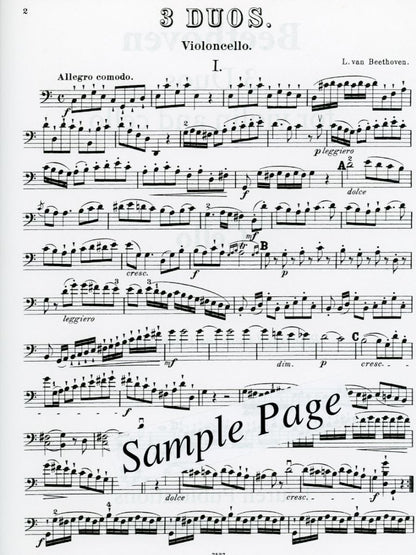 Beethoven, L.van: Three Duos for Violin & CelloLauren Publications