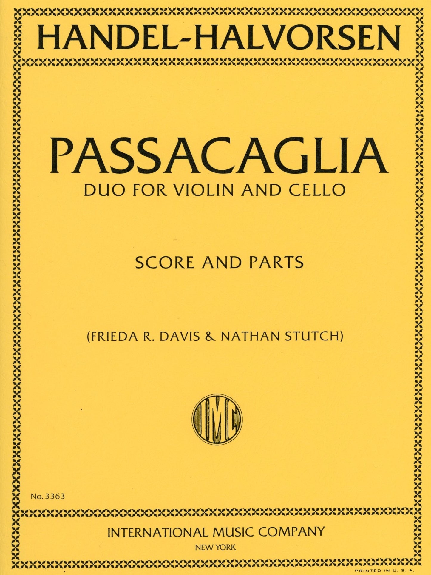 Handel-Halvorsen: Passacaglia for string ensembles without piano