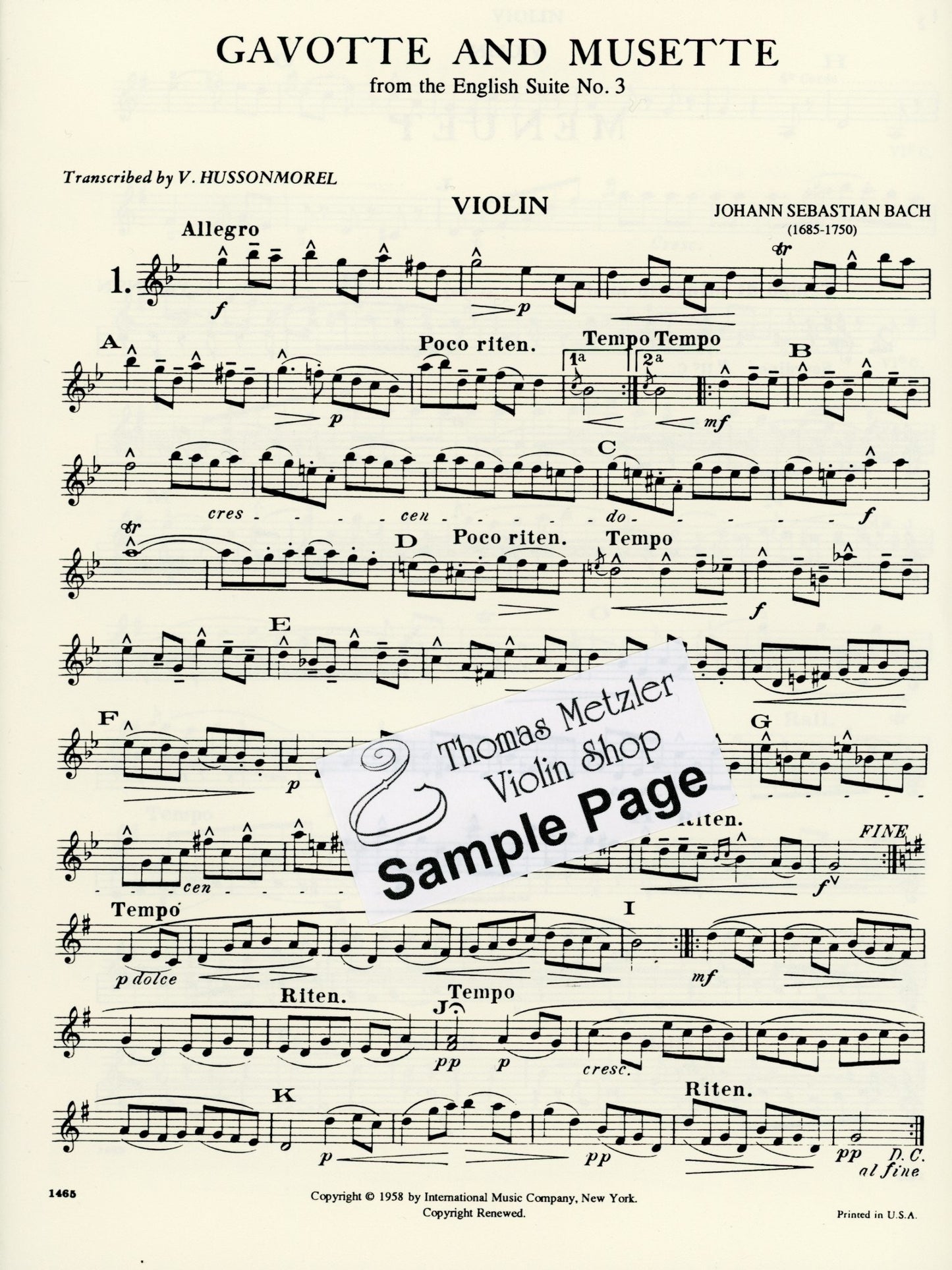 Hussonmorel (arr): Album of Classical Pieces (Violin and Cello) International