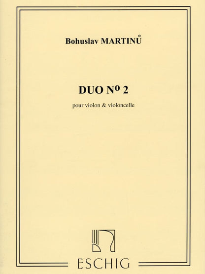 Martinu, Bohuslav: Duo #2 for Violin & Cello, Eschig