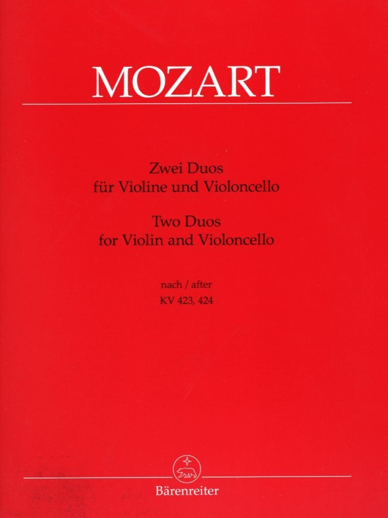 Mozart, W.A. (Berke): Two Duos for Violin & Cello, KV423 & 424 (violin & cello) Barenreiter
