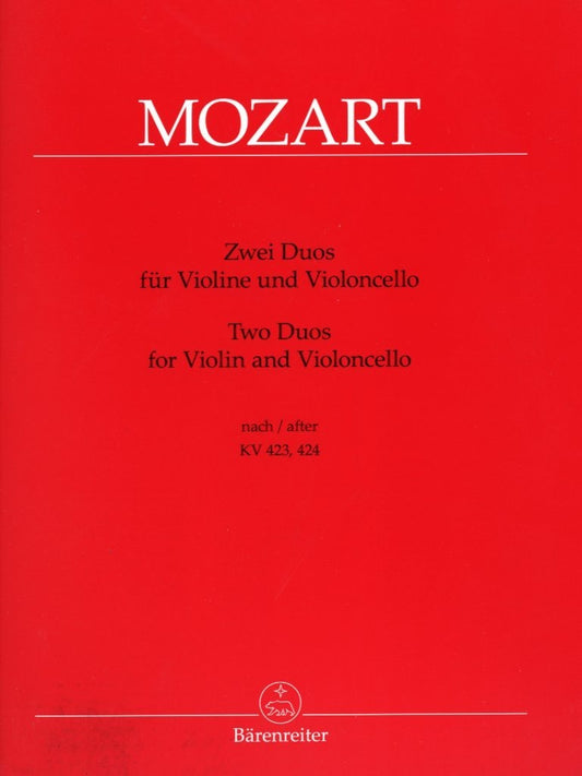 Mozart, W.A. (Berke): Two Duos for Violin & Cello, KV423 & 424 (violin & cello) Barenreiter