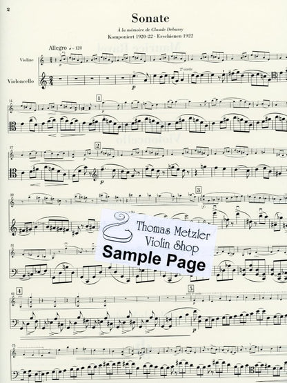 Ravel, M. (Kramer, ed.): Sonata for Violin and Cello, Urtext, Henle