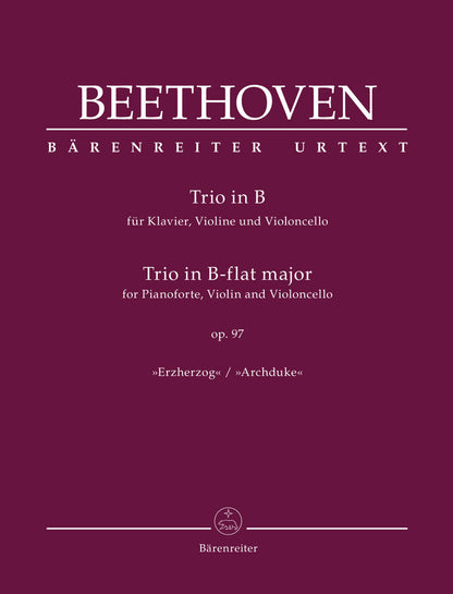 Beethoven, L. (Del Mar): Trio in B-flat major, op. 97 (violin, cello, piano) Barenreiter Urtext