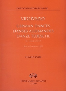 Vidovszky, Laszlo: German Dances for String Quartet - score and parts