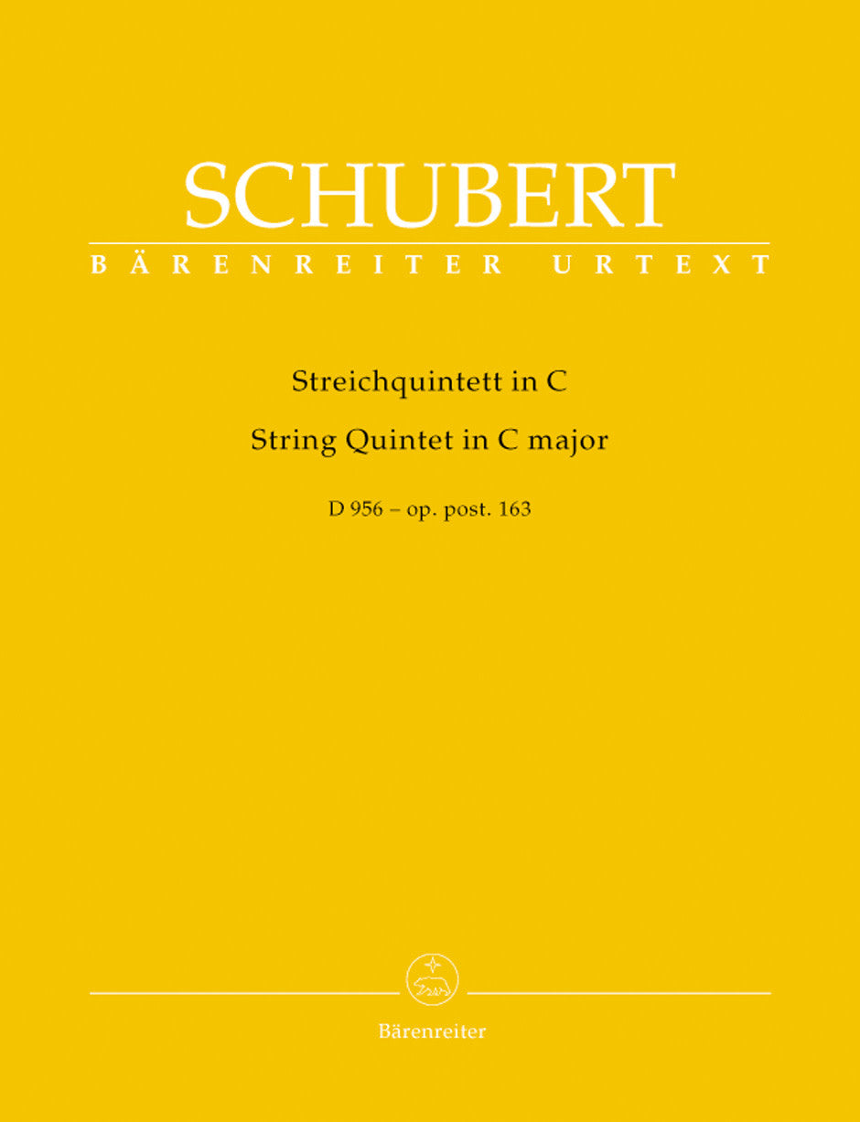 Schubert, Franz (Chusid): String Quintet in C Major, op. post 163, D 956 (string quintet) Bärenreiter Urtext