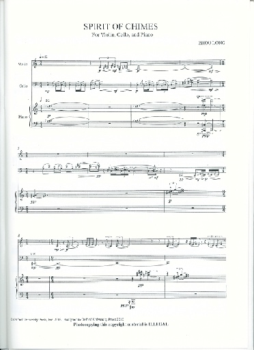 Long, Z.: Spirit of Chimes (violin, cello, and piano)