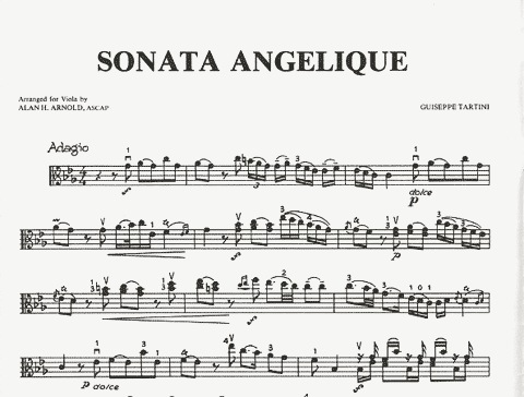 Tartini, Giuseppe (Arnold: Sonata Angelique (viola & piano)