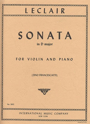 Leclair, Jean-Marie (Francescatti): Sonata in d (violin & piano)
