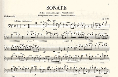 Chopin, F. (Zimmermann, ed.): Cello Sonata, Op.65, urtext (cello & piano)