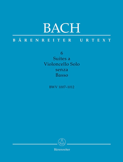 Bach, J.S. (Woodfull-Harris / Schwemer): 6 Suites for Cello Solo, BWV1007-1012, scholarly edition (cello) Barenreiter