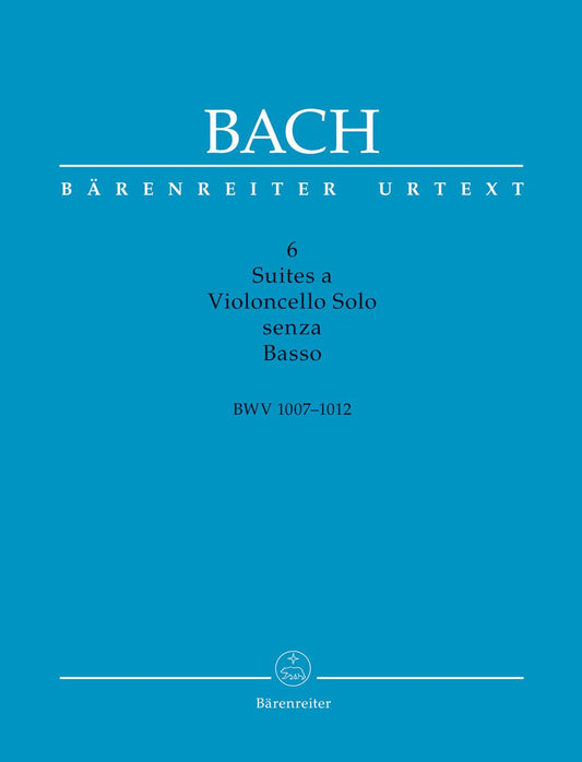 Bach, J.S. (Woodfull-Harris / Schwemer): 6 Suites for Cello Solo, BWV1007-1012, scholarly edition (cello) Barenreiter