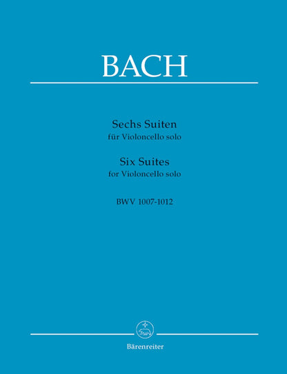 Bach, J.S. (Wenzinger): 6 Suites for Cello Solo, BWV1007-1012 - URTEXT (cello) Barenreiter
