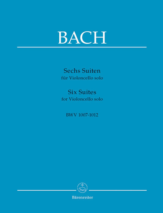Bach, J.S. (Wenzinger): 6 Suites for Cello Solo, BWV1007-1012 - URTEXT (cello) Barenreiter