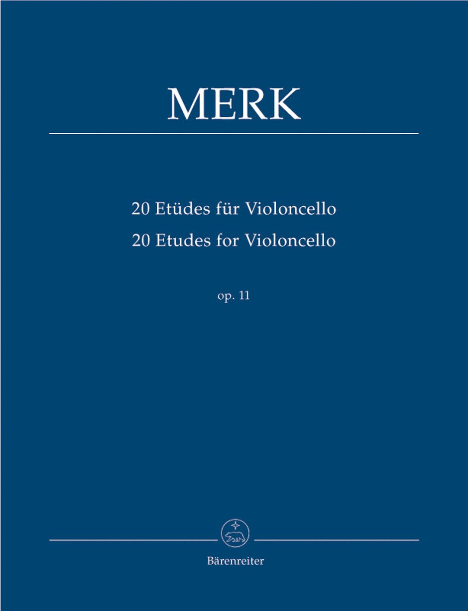 Merk, Joseph (Rummel):20 Etudes for Violoncello (cello), Barenreiter
