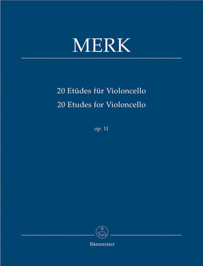 Merk, Joseph (Rummel):20 Etudes for Violoncello (cello), Barenreiter