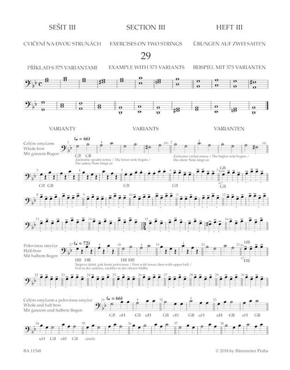 Sevcik: School of Bowing Technique for Violoncello, Op.2, Book 2, Section 3 and 4 (cello) Barenreiter