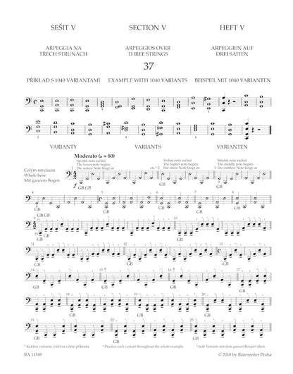 Sevcik: School of Bowing Technique for Violoncello, Op.2, Book 3, Section 5 and 6 (cello) Barenreiter