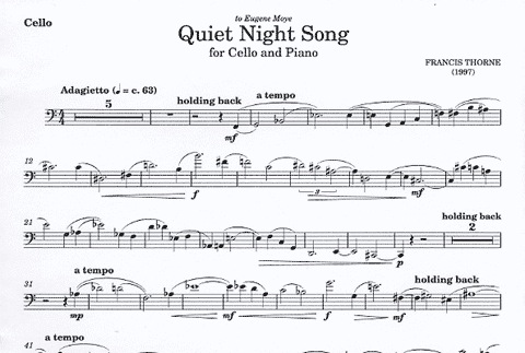 Thorne, Francis: Quiet Night Song (cello & piano)