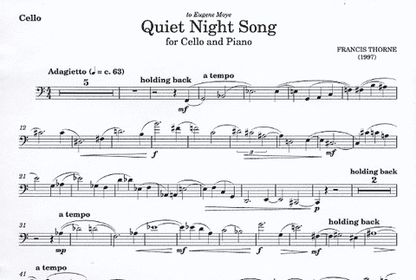 Thorne, Francis: Quiet Night Song (cello & piano)