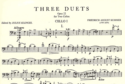 Kummer, F.A. (Klengel): Three Duets Op.22 (2 cellos)