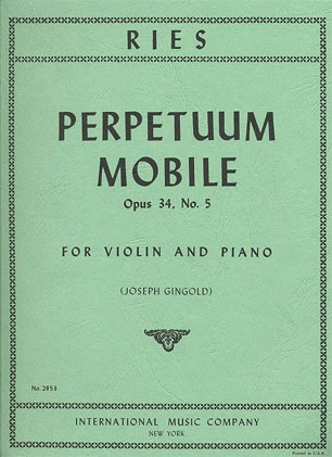 Ries: Perpetuum Mobile Op.34 No.5 (violin & piano)