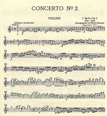 Spohr, Louis: Violin Concerto in d minor No.2 Op.2 (violin & piano)