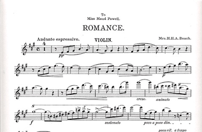 Beach: Romance (violin & piano) LudwigMasters